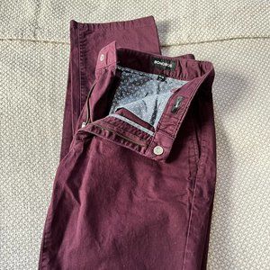 Bonobos The Original Chino (men's) 32x34, Tailored fit, in Brushed Burgundy